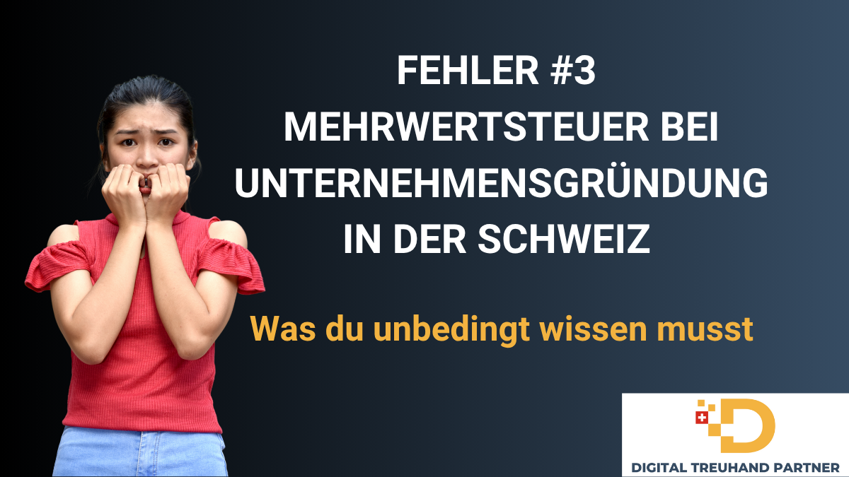 Junge Frau mit Angst vor Fehlern bei der Mehrwertsteuer bei der Unternehmensgründung in der Schweiz